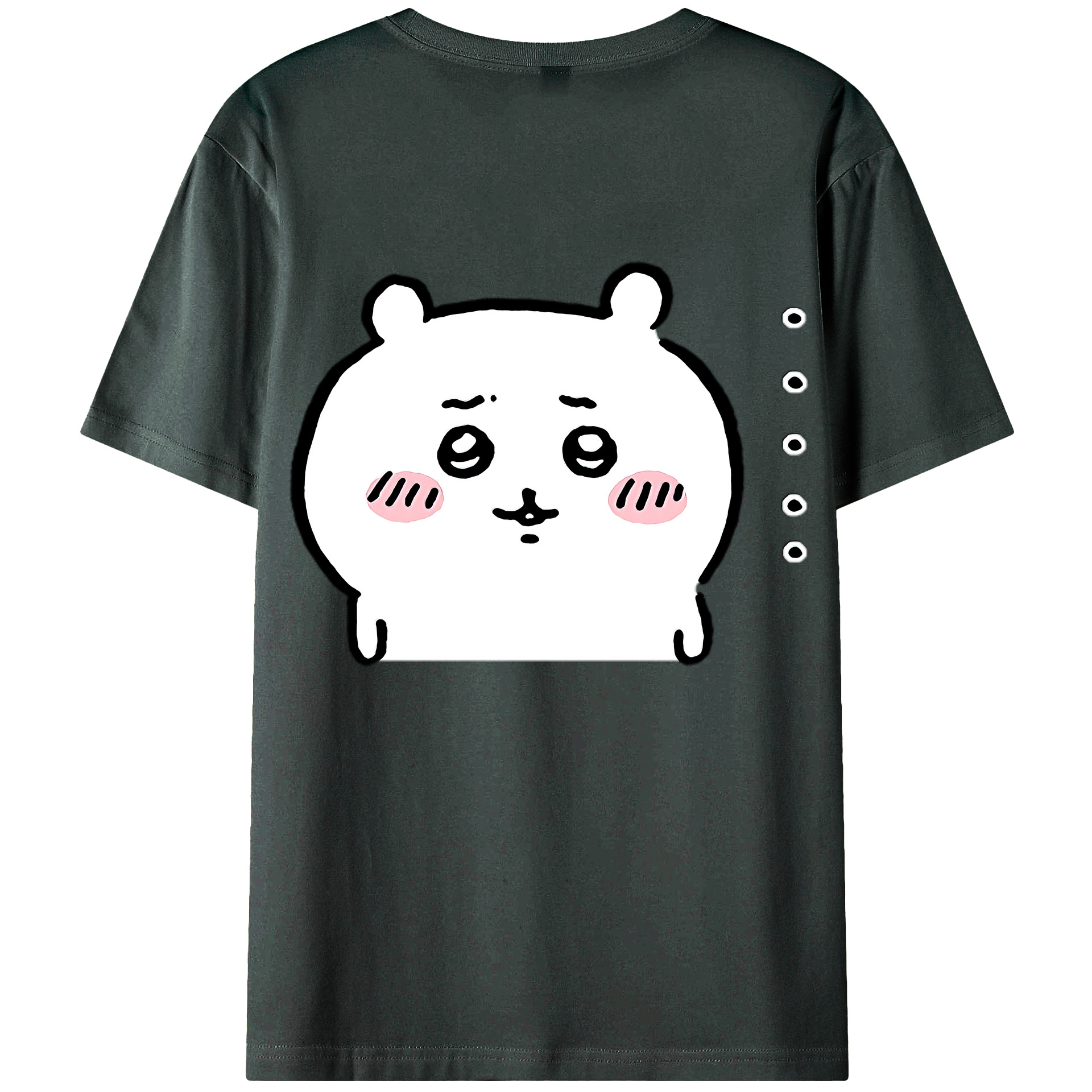 （画像用） ちいかわ ちいかわ Chii-kawa chiikawa 綿100％ メンズ半袖Tシャツ（バックプリント） 通気性